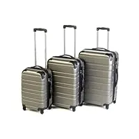 ultimate products ltd set de bagages, fashion case, gris - pewter, lg00340pew