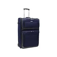 traveler's choice - valise droite droite classique - extensible - extensible - sac de voyage léger, bleu marine (bleu) - tc0804n29