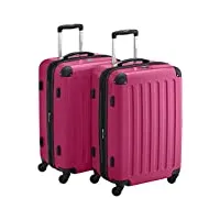 hauptstadtkoffer sets de bagages, 65 cm, 148 l, rose