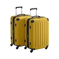 hauptstadtkoffer sets de bagages, 65 cm, 148 l, jaune