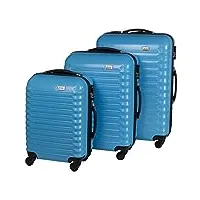 penn luggage set colour valise bleu 98 550 l, bleu, 65 cm, set de valises