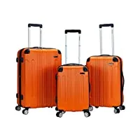 rockland valise rigide à roulettes pivotantes london, orange, taille unique, valise rigide à roulettes pivotantes london