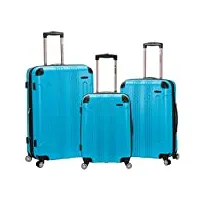 rockland valise rigide à roulettes pivotantes london, turquoise, taille unique, london coque rigide à roulettes pivotantes