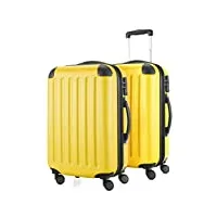 hauptstadtkoffer bagage à main 55 cm / 98 litres, jaune, set 55/55 cm, valise