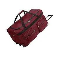 monzana sac de voyage xxl rouge à roulettes trolley 160l sac de sport poignée télescopique 3 roues verrouillable transport