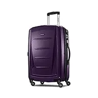 samsonite valise winfield 2 fashion hs spinner 24, winfield 2 fashion hardside spinner 24, violet, checked-medium 24-inch, winfield 2 bagages rigides avec roulettes pivotantes