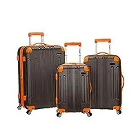 rockland valise rigide à roulettes pivotantes london, charbon, taille unique, valise rigide à roulettes pivotantes london