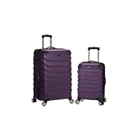 rockland speciale hardside lot de 2 valises extensibles à roulettes pivotantes, violet (violet) - f230-purple