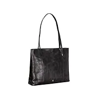 maxwell scott sac cabas personnalisable zippé en cuir italien pour féminin - athenea noir