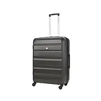 aerolite abs grande valise rigide ultra légere de voyage à 4 roulettes, 69cm, 84l, gris foncé
