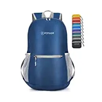 zomake sac a dos pliable ultra léger - sac à dos pliable de randonnée petit packable daypack 20l pour femme homme sports et plein air(bleu marine)