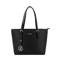 gallantry - sac de cours cabas feminin (noir), noir simple, taille unique