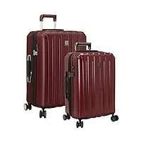 delsey titanium expandable hardside (21"/ 25"), set de bagages mixte adulte, rouge cerise (rouge) - 00207197704