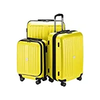 hauptstadtkoffer - x-berg - set de 3 valises bagages rigides de abs (s, m, l) 258 l, jaune