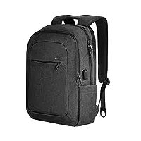 kopack sac à dos noir de luxe pour ordinateur portable, voyage d'affaires, sac à dos pour ordinateur portable, noir/gris, 15.6, sacs à dos de jour