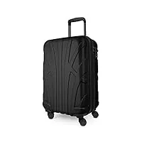 suitline - valise taille moyenne bagages de soute rigide, 66 cm, 68 liter, noir