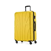 suitline - valise plus grande bagages rigide, 76 cm, 110 liter, jaune