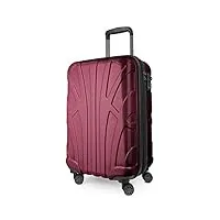 suitline - valise de taille moyenne bagages rigide, 66 cm, 68 liter, bordeaux