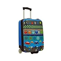 snowball valise cabine rigide kids 2 roues 45cm, bleu, s