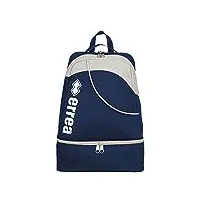 errea lynos sac à dos de sport universel avec compartiment à chaussures taille unique bleu marine/gris