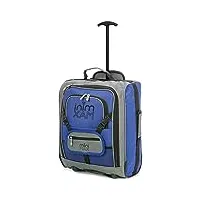 set de minimax valise de voyage à roulettes avec poche avant pour jouets/poupées/ours en peluche, bleu, nounours non inclus, s