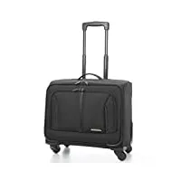 aerolite valise à 4 roulettes pour ordinateur portable easyjet, ba & jet2, noir, convient pour 15,6 pouces, noir, 45,7 cm, sac fourre-tout de voyage
