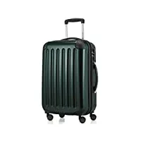 hauptstadtkoffer - alex - bagage à main rigide, valise cabine, 4 roues doubles, 55 cm, 42 litres, vert foncé