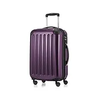 hauptstadtkoffer - alex - bagage à main rigide, valise cabine, 4 roues doubles, 55 cm, 42 litres, violet