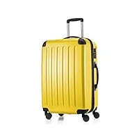 hauptstadtkoffer - alex - bagage à main rigide, valise cabine, 4 roues doubles, 55 cm, 42 litres, jaune