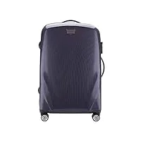 wittchen pc ultra light bagage rigide valise de voyage valise trolley valise moyenne en polycarbonate quatre roulettes serrure à combinaison tsa manche télescopique en aluminium taille m bleu foncé