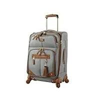 steve madden designer luggage collection – valise extensible légère et souple pour homme et femme – sac de transport durable de 50,8 cm avec 4 roulettes pivotantes, harlo gris, 51 cm, sac de transport
