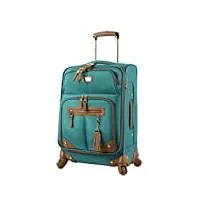 steve madden designer luggage collection – valise extensible légère et souple pour homme et femme – sac de transport durable de 50,8 cm avec 4 roulettes pivotantes, harlo bleu sarcelle, 51 cm, sac de