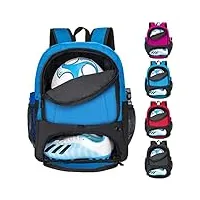 sac à dos étanche avec cordon de serrage pour voyage, sport, yoga, gym, bleu marine., large