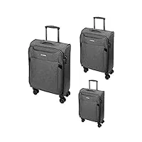 d & n travel line 6704 set de valises à 4 roulettes 3 pcs.
