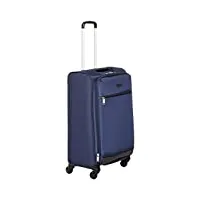 amazon basics valise souple à roulettes pivotantes, 74 cm, bleu marine