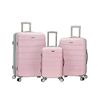 rockland melbourne valise rigide à roulettes extensibles, menthe, taille unique, melbourne valise rigide à roulettes extensibles