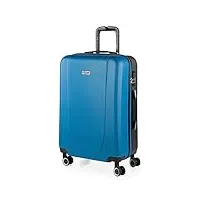 itaca - valise moyenne, valises rigides, valise rigide, valise semaine pour tout voyage, valise soute de luxe 71160, bleu/anthracite