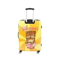 betz valise à fermeture tsa trolley bagage à cabine poignée télescopique et roulettes pivotantes à 360° motif hawaii 1 (s)