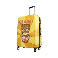 betz valise à fermeture tsa trolley bagage à cabine poignée télescopique et roulettes pivotantes à 360° motif hawaii 1 (m)