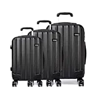 kono set de bagages, full size, black