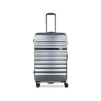 bugatti corium valise rigide 78x49x28,5cm - 85l, 4 roues, combinaison tsa, argent