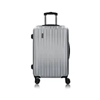 bugatti valise rigide lima 67 x 45 x 27,5 cm - valise de voyage à 4 roues, argent