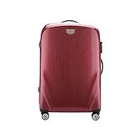 wittchen pc ultra light bagage rigide valise de voyage valise trolley valise moyenne en polycarbonate quatre roulettes serrure à combinaison tsa manche télescopique en aluminium taille m rouge foncé