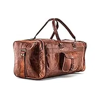 a.p. donovan - sac de voyage pour homme marron | sac à dos en cuir avec beaucoup d'espace (pause courte) | weekender | grand sac de sport