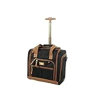 steve madden valise légère à 2 roulettes pivotantes pour femme - 38,1 cm - sac à roulettes sous le siège, harlo noir, taille unique