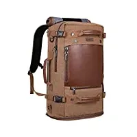 witzman sac à dos de voyage en toile vintage homme femme sac à dos pour ordinateur portable 17 pouces sac à bandoulière (a2021, marron)