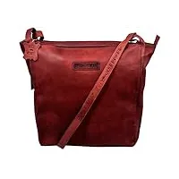 bellebay femme grand sac - cabas shopper | fabriqué en cuir souple de haute qualité - Élégant sac pochette mode | sac à bandoulière - sac de soirée | sac à main | sac lycéenne (rouge)