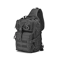 xieben sac à dos en nylon tactique militaire à bandoulière pour hommes voyage en plein air ordinateur portable randonnée camping bandoulière épaule poitrine sac à dos sac à dos