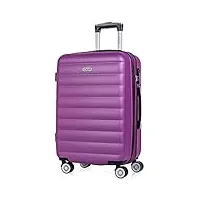 itaca - valise moyenne, valises rigides, valise rigide, valise semaine pour tout voyage, valise soute de luxe 71260, violet