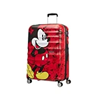 american tourister wavebreaker disney - spinner l, bagage enfant, 77 cm, 96 l, multicolore (mickey comics red)